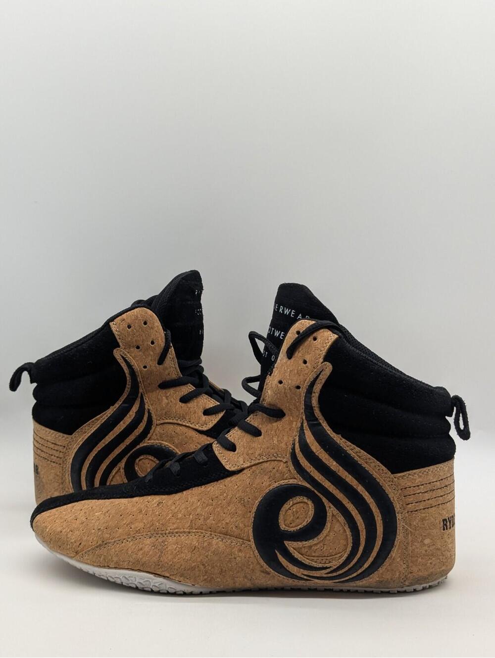 Mens Size 10 - Ryderwear D-Mak Cork Black Bodybuilding Gym Weightlifting Shoes